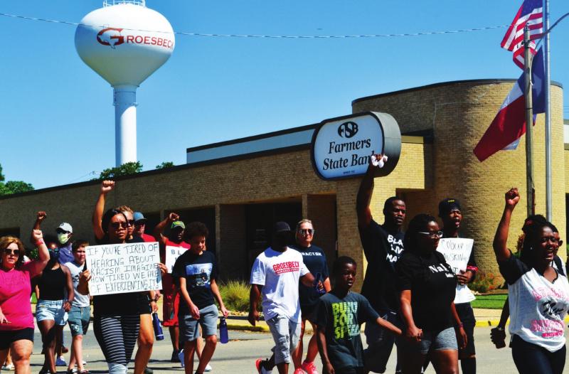 ‘Unity Walk’ held in Groesbeck to protest prejudice, police brutality