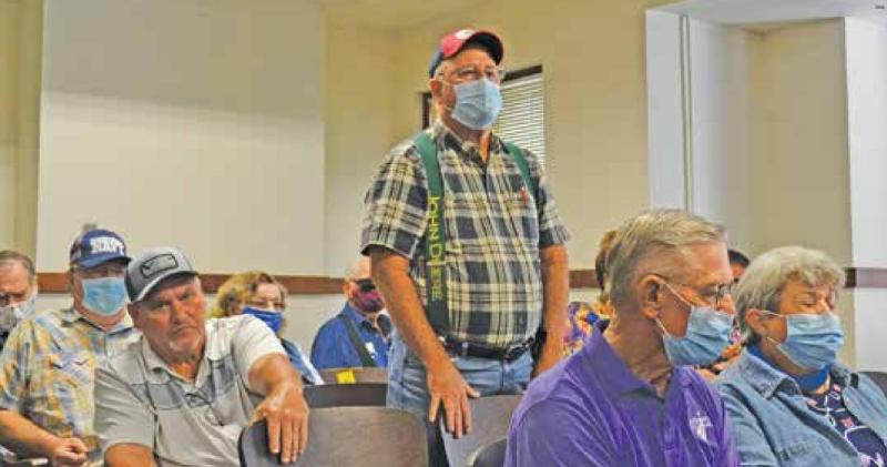At the Public Hearing on Tuesday, September 8, Limestone County Resident and land owner Jodie Foster spoke in support of the Hubbard Wind Project before commissioners went on to vote in favor of the tax abatement agreement with Hubbard Wind, LLC. Photos b Hubbard Wind Farm receives Tax Abatement