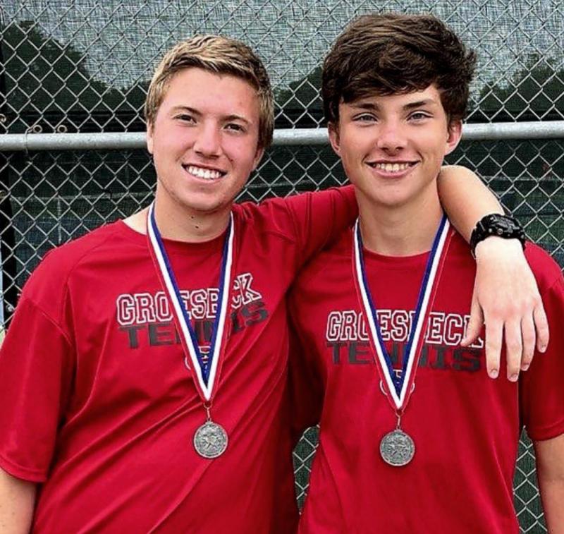 Michael McLelland and Will Collier grabbed second place in the Boys Doubles. Groesbeck shines at district tennis tournament; Thirteen Goats advancing to regional play