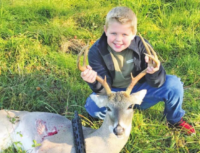 10-year-old boy gets first deer