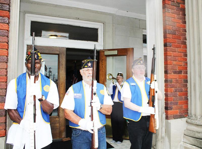 American Legion Post 288 members perform a 21-gun salute in honor of fallen soldiers at the Memorial Day observance ceremony on Monday, May 26.