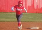 LEFT: Carly Rand takes off from second base for the Lady Goats. Photos by Mitchell Pate Lady Goats fall to Fairfield