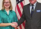 Pictured is Amanda Burkeen, 15, of Fallon, with American Legion Post 288 commander Russ Foster. Contributed photo. Burkeen wins oratorial contest on the Constitution