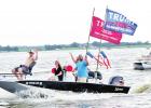 Fans of President Trump as well as water lovers took to Lake Limestone for a Trump Boat Parade Saturday, Sept. 5. Photo by Roxanne Thompson/ Groesbeck Journal Trump support boat parade attracts 100-200 boats to Lake Limestone