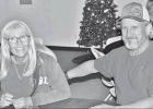 Patti and Bobby Norris, with East Lake Limestone Volunteer Fire Department, wait for dinner to be served at the shared meal after the annual Bridge Lighting. The meal took place Tuesday, Dec. 3, at Joe Friday’s Diner in Mexia. Photos by Roxanne Thompson First Christmas Bridge Lighting at rehabbed Navasota River Bridge