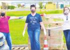 School administrators from different Groesbeck ISD campuses came together to provide food from the Central Texas Food Bank Thursday, April 9.