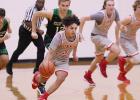 BELOW: Groesbeck’s Arturo Sotelo (3) dribbles up the court in a game against Clifton on Friday. The Goats lost a 63-29 decision at the Groesbeck High School gym. Photos by Angela Crane/For the Groesbeck Journal Lady Goats will seek first win after Thanksgiving break