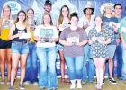 Seniors who got buckle awards and scholarships from the Limestone County Fair Association include, from left, Jaedi Goodman, Blake Elfrez, Maggie Devrow, Kylie Rand, Hannah Rash, Mackenzie Self, Paige McDade, Emily Radar, Alyssa McDonald, Reagan Hargrove, Article Image Alt Text