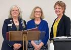 Member Nancy Rula receiving her award for Historical Preservation with Regent Nancy McSwane and Diane Pullin. Jonathan Hardin Chapter Ends its Final Meeting of the 2020-2021 Term with a Special Visit from Molly Goodnight