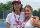 Elly Beldin and Kadyn King placed 2nd in Mixed Doubles advancing to Regionals. Groesbeck shines at district tennis tournament; Thirteen Goats advancing to regional play