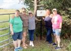 Pictured with a newly erected “Bob Wills” commemorative birthplace marker at the site in Kosse, Texas are Officers of the Kosse Heritage Society Debi Suttle, Karen Partin, Linda Valls, Laura Lehmon, and Diane Fraley. This marker is sponsored by the Ko Pictured with a newly erected “Bob Wills” commemorative birthplace marker at the site in Kosse, Texas are Officers of the Kosse Heritage Society Debi Suttle, Karen Partin, Linda Valls, Laura Lehmon, and Diane Fraley. This marker is sponsored by the Ko