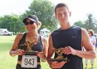 Best Overall Male: Rhett Smith, age 16, time of 25:05 (left) and Best Overall Female: Irma Saucedo, age 57, time of 26:36 (right). 50 runners and walkers participated in the Kosse Greyhound 5k this year. Photo by Alexandra Montoya/Groesbeck Journal Best Overall Male: Rhett Smith, age 16, time of 25:05 (left) and Best Overall Female: Irma Saucedo, age 57, time of 26:36 (right). 50 runners and walkers participated in the Kosse Greyhound 5k this year. Photo by Alexandra Montoya/Groesbeck Journal