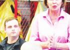 Congressional candidates speak last week at firefighter association meeting