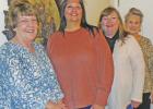 Study Club hostesses (l-r) Carol Jenkins, Kerri Cobb, Beth Becker, and Kay Alston Study Club talks about Wreaths Across America project