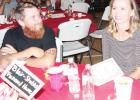 John and LaNelle Norcross, of Wortham, seated at the Blair-Stubbs Funeral Home-sponsored table, appear to be having a pleasant time at Saturday’s gala fundraiser to benefit the residents of the Mexia State Supported Living Center. The event was hosted a Article Image Alt Text