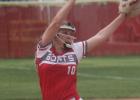 Haley Garrett pitches for the Lady Goats against the Lady Eagles. Groesbeck defeated Fairfield 13-3. Lady Goats split two, finish 5-2 in first half of district