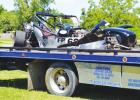 After driver James R. Smith hit a hay bale with his rear wheel in a time trial run at the Groesbeck Grand Prix, his Lotus Super 7 spun around and struck a tree. Smith didn’t sustain any injuries, but his car took a pretty serious beating and had to be t Revved Up