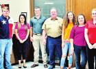Some of the FFA and 4-H club presidents thank Farmer’s State Bank, LCFA’s Title Sponsor, in person. Shown here, from left, are LCFA Recording Secretary Ashley Stanfield, Coolidge 4-H President MaKenzie Self, Mexia FFA President Sarah Ybarra, Mexia 4-H Article Image Alt Text