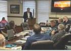 Engie Senior Advisor Russ Keene speaks to Limestone County Commissioners about the decommissioning of the Prairie Hill Wind Farm, and plans to have fewer, larger turbines installed before the end of 2027. Engie Senior Advisor Russ Keene speaks to Limestone County Commissioners about the decommissioning of the Prairie Hill Wind Farm, and plans to have fewer, larger turbines installed before the end of 2027.