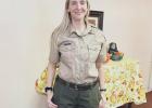 Leah Christy Turner from the Ft Parker State Park at the October Cynthia Ann Garden Club meeting to teach the club about bats. Photo Credit