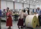 Neal Allison (owner of Kleen-Air) showed Open House guests some of the non-woven material used in their air filtration products, and went on to show the stations where employees put all the components together for a finished product. Kleen-Air Open House Shows Off New Space