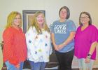 Study Club hostesses, Brandy Agnew, Beth Becker, Deborah Little, Amanda Shurgart and Kay Alston, had decorated everything in a Valentine Theme. Contributed photo. Article Image Alt Text