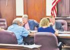 Limestone County Commissioners were few in number at the meeting on Tuesday, June 8, with Sonny Baker and Bill David Sadler not in attendance for a discussion with Sam Callis about the soft water system at the Law Enforcement Center. Commissioners consider options with Soft Water System at Co. Jail