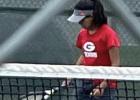 Daniela Scarpati won second place in the Girls Singles. Groesbeck shines at district tennis tournament; Thirteen Goats advancing to regional play