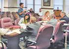 Vested System: Evan Huff of Vested Systems spoke to Limestone County Commissioners about the many benefits his telephone system company can offer the county at a meeting on Tuesday, Oct. 26. Alexandra Cannon photo/For the Groesbeck Journal Limestone Commissioners Plan Ahead for County Redistricting