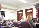 County Sheriff Murray Agnew (left) and County Judge Richard Duncan (right) did not see eye to eye regarding how anticipated state funding through the Rural Law Enforcement Grant should be distributed, as the stress of budget season set in at the meeting T County’s Proposed Budget Causes Court Controversy