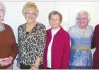 Hostesses for the meeting (l-r) Kay Driscoll, Kathy Rayburn, Betty Blackstock, Bobbie Muhlinghause, and Mary Renfroe. Contributed photos.