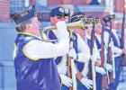 LEFT: Charles Nance, played “Taps” during the Veterans Day ceremony Thursday, Nov. 11, at the Limestone County courthouse. “Taps” is a bugle call played during flag ceremonies and at military funerals by the United States Armed Forces. The officia A Veterans Honor and Sacrifice