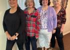 The hostesses of the CAGC January meeting; Sylvia Salinas-Hipp, Lynn Raley, Tarrah Gallegos and Joan McEntyre. Photo Courtesy of Ginger Fritz
