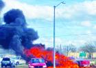 Vehicle fire knocks out power to Courthouse