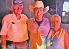 Kosse Mayor Brooks Valls (right) and wife Linda Valls (left) posed with headlining performer of the Kosse Homecoming Street Dance, Doug Stone. Gordon Collier, a favorite and frequent performer at Kosse Homecoming each year, did not disappoint the large cr Kosse HOCO Events Draw the Crowds