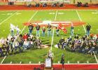 The Welcome Home John Hatley event on Monday night was hosted by the United American Patriots. The event was held on the Groesbeck High School football field. A number people was there to welcome him home. Pictured above speaking is Congressman Bill Flore Article Image Alt Text