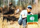 Garrett Gordy watches as wild-trapped northern bobwhite quail take flight on his family’s 9,000 acre ranch in Polk County earlier this year. Tall Timbers translocated 120 quail from Florida to the ranch as part of the Western Pineywoods Quail Program. ( Quail researchers optimistic in early stages of Pineywoods translocation effort