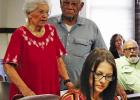 In the “Citizens Comments” portion of the meeting on Tuesday, Aug. 22, Penny Gray, lefts, speaks about Limestone County Commissioners Court’s impending decision on whether the Sheriff’s Office and District Attorney’s Office should be included in Consensus Reached on County Budget