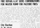 Grass Fires of 1963 Prompted Modest but Lasting Changes in Local Rural Firefighting