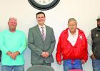 The Groesbeck ISD Board of Trustees hired Anthony Figueroa in a quick meeting on Monday, Jan. 9, welcoming him into the position of Superintendent. Pictured left to right, Administrative Assistant Teresa Battrick, board member Angela Crane, board member B Anthony Figueroa hired as Groesbeck ISD Superintendent