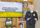 Marlee Price demonstrates verbal and presenting skills during the practice agricultural issues forum Nov. 2. A team analyzes a current agricultural issue, creates a portfolio and develops and delivers a presentation to stress both pros and cons of the iss Agricultural issues means more than medaling