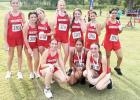 The Groesbeck Girls Junior High cross-country team made a strong finish at the Cen-Tex Showdown 2025 that took place last Wednesday at the Battle Lake Golf Course in Mart. Pictured in front are Maibrye Stone (3714), Amirrah Lee (3712), and Journi Janes (3