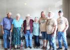 Old Fort Parker Director Connie Copeland (center) poses with a handful of volunteers who have helped improve the site after County Commissioners Court on Tuesday, Oct. 14. Photo by Alexandra Montoya/Groesbeck Journal