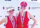 McKenzie Carroll and Emily Menzel brought home a third-place bronze medal from the Girls Doubles State Tournament. Making History!