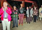 Those attending the Bridge-Lighting Ceremony Tuesday night at the Old Navasota River Bridge break into applause as they see the Christmas lights illuminated for the first time this season. Shown here, at left, is Limestone County Judge Daniel Burkeen, who conducted the brief ceremony. Many other county and city officials also attended. Photos by Roxanne Thompson/The Groesbeck Journal