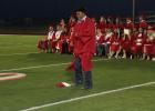 Graduates from the Groesbeck Class of 2025 celebrate after receiving their diplomas and walking the field on graduation night, May 23 at Goat Stadium. Jennifer Paul photo/Groesbeck Journal Article Image Alt Text