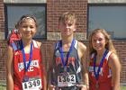 JV runners proudly display their medals from the Connally meet. Dani Venegas 14th, Dalton Masters 5th, and Genny McNeely 15th place Contributed Photo