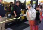 The new Dollar General store held its Grand Opening ceremony Saturday, October 28 at 8 am. Several community members showed up for the event, and managers of the store allowed a local to do the honors of cutting the ribbon at the entrance of the new store. (Photo by Alexandra Cannon/Groesbeck Journal)