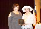 Mandi Anglin with Joan McEntyre at the Groesbeck Chamber of Commerce Banquet on January 18. Journal photo/ Alexandra Cannon Article Image Alt Text