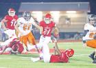 The Goats Brandyn Canady churns up the field during Groesbeck’s huge 50-0 win over the Palestine Westwood Panthers last Friday night, during homecoming. Photo by Angela Crane/Special to The Groesbeck Journal